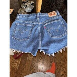 Levi's Premium 501 Original Women Shorts Denim Booty Sz 28 Cut Off Button Fly
